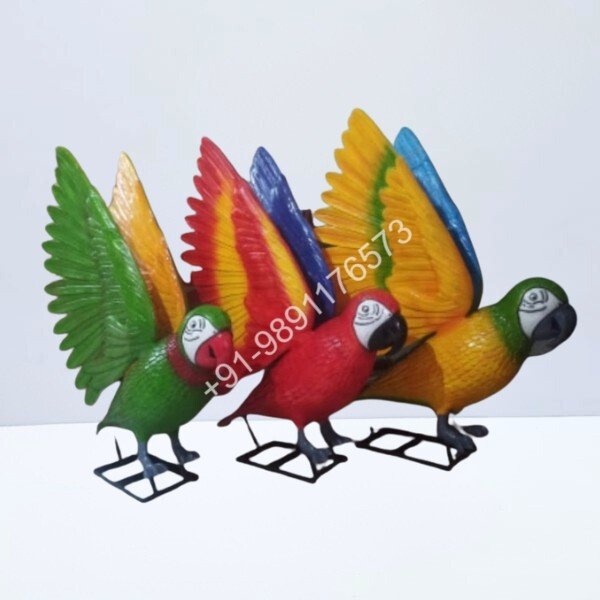 FIBER PARROT DECORATIONS